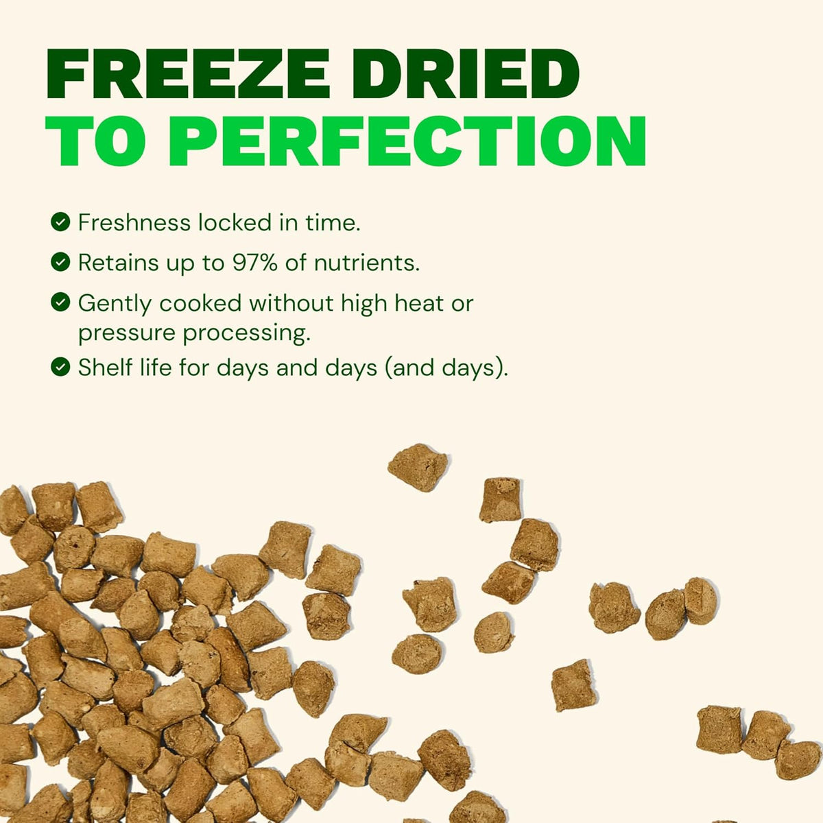 Get Joy Gut Health Fresh Freeze Dried Raw Meal, Beef Recipe, 32 Ounce Bag, Dog Food for Dogs of All