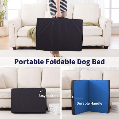 Outdoor Dog Bed for Large Dogs, Waterproof and Portable with Washable Cover, Foldable Cooling