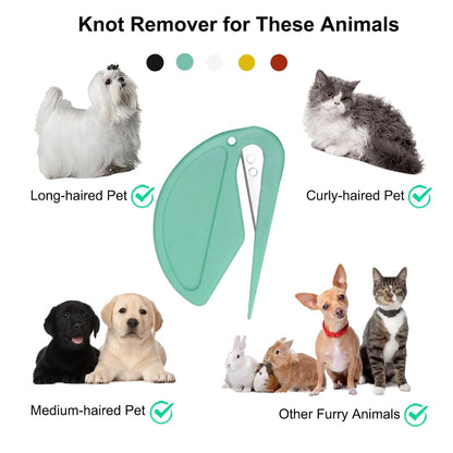 Pet Knotting Comb, Dematting Tool for Cats and Dogs, Pet Hair Removal Tool, Effectively Remove