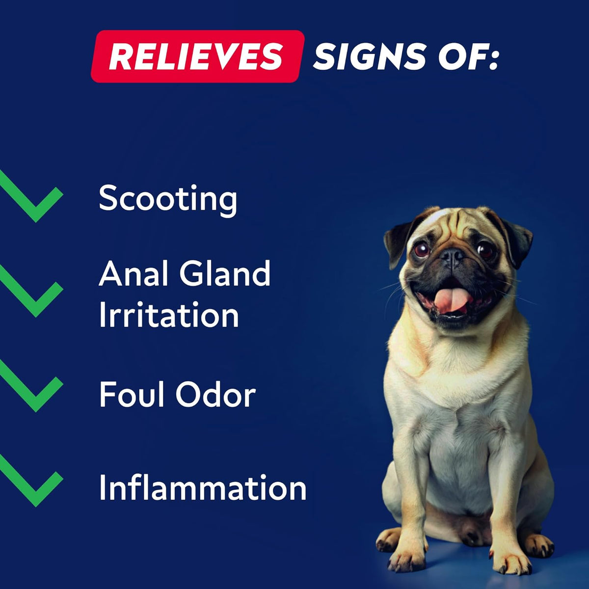 STRELLALAB Anal Gland Support Chews - Scoot Treatment - Digestive Enzymes, Prebiotics & Fiber