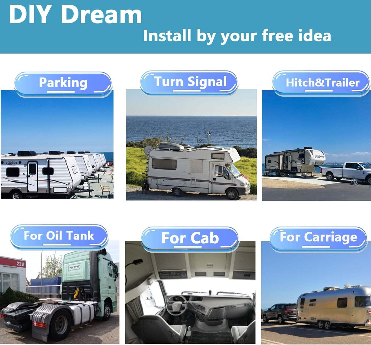 Skid Steer Touchable Screen 128GB Large Audio 1080P 2 Split Image 11 Inch Monitor Backup Camera