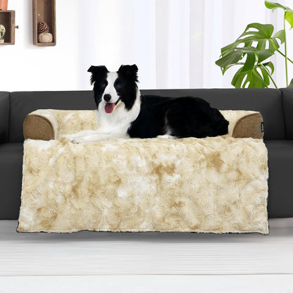 Calming Dog Couch Bed for Large Dogs, 41 x 37 inch Waterproof Removable Dogs Mat Couch Cover for