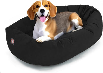 Majestic Pet 32 Inch Suede Shredded Memory Foam Mix Calming Medium Dog Bed Washable 32 x 23 x 7