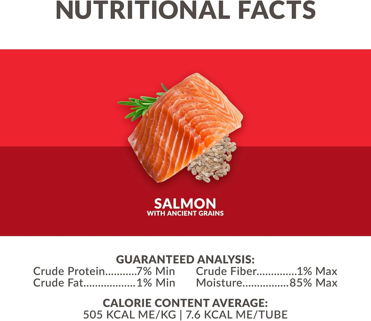 Simply Puree Salmon with Ancient Grains Tub for Cats | 48 Individual Servings | High-Protein