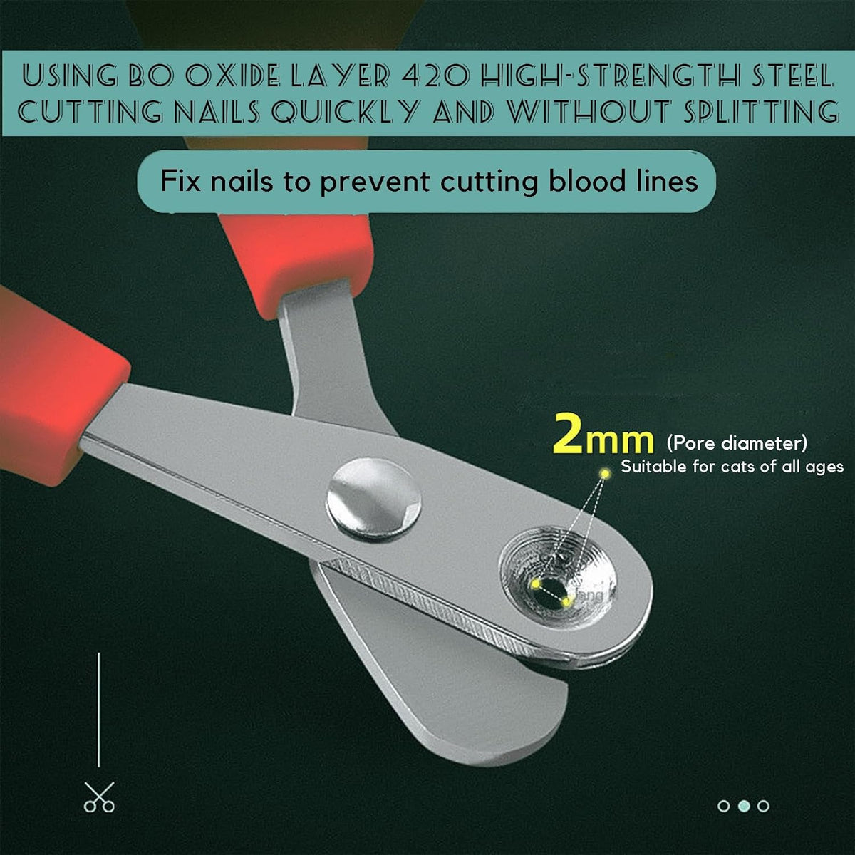 Trumoon Easy Cat Claw Trimmers with Circular Guard- Avoid Over Cutting Meow Nail Clippers for Cats