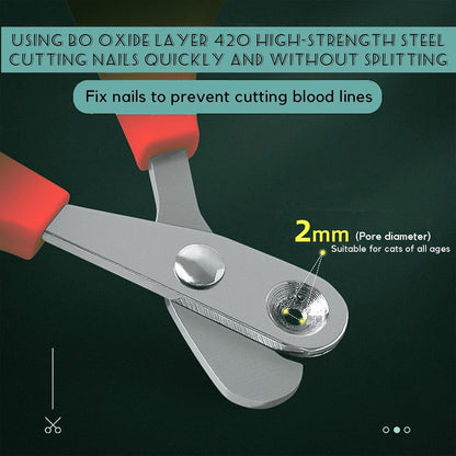 Trumoon Easy Cat Claw Trimmers with Circular Guard- Avoid Over Cutting Meow Nail Clippers for Cats