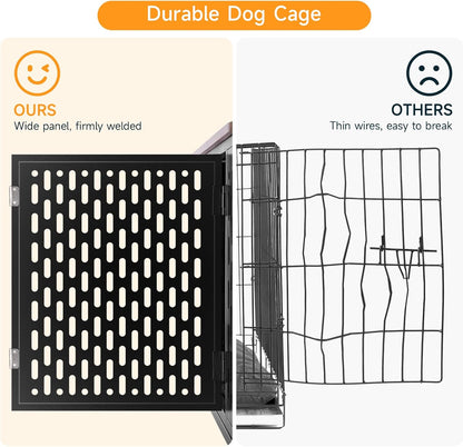 Heavy Duty Dog Crate Furniture for Large and Medium Dogs, 43.7 Inch Large Dog Crate Kennel with