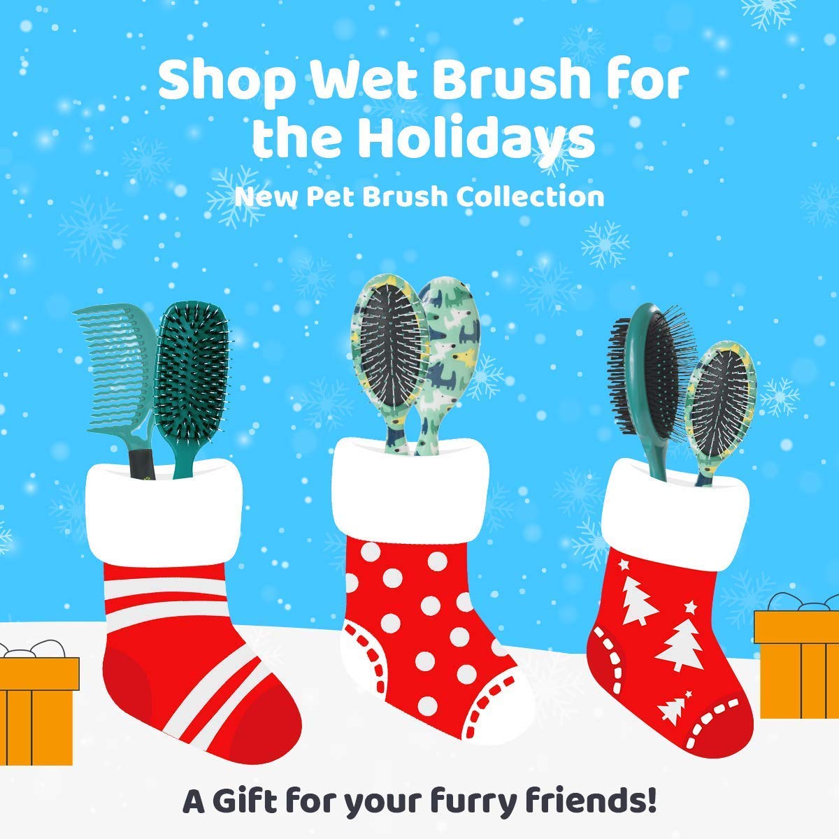 Wet Brush Pet Hair Brush, Smooth, Shiny Fur, Dog and Cat Hairbrush, De-Shedding Comb & Dematting