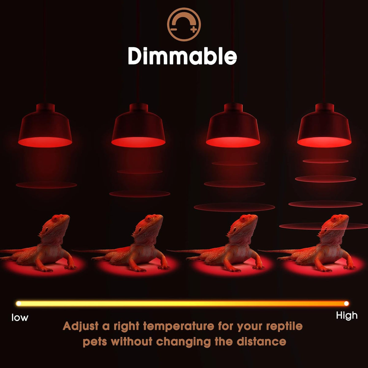 Briignite G9 Infrared Heat Lamp Bulbs for Reptile, Mini Reptile Light, Dimmable Night Red UVA