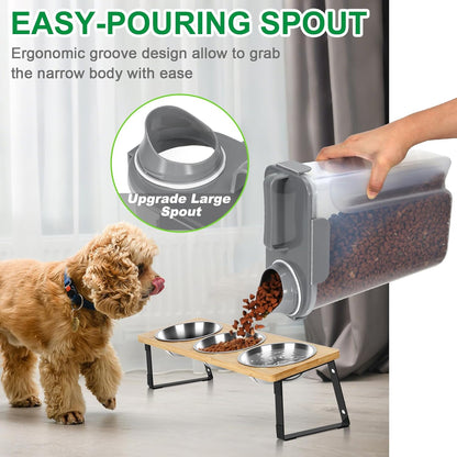 TBMax Large Cat Food Storage Container, Portable Dog Food Container with Upgraded Large Spout and