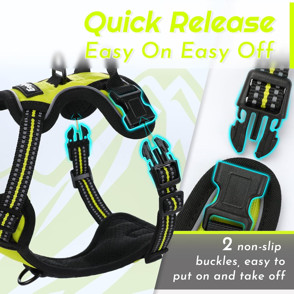 Eagloo Small Dog Harness No Pull, Service Vest with Reflective Strips and Control Handle