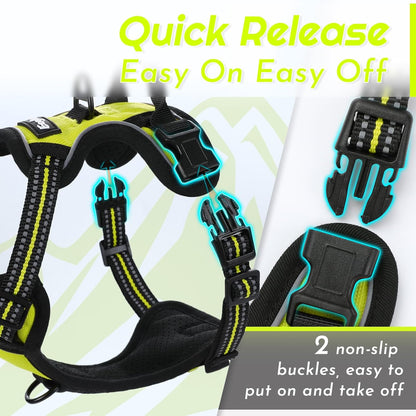 Eagloo Small Dog Harness No Pull, Service Vest with Reflective Strips and Control Handle