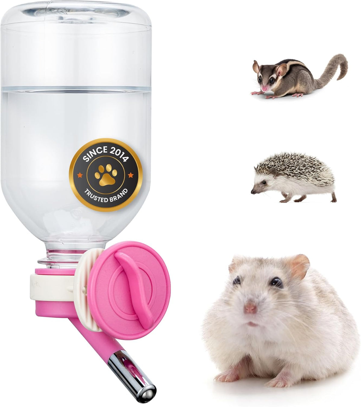 Choco Nose Patented Mini No-Drip Water Bottle/Feeder for Hamsters/Hedgehogs/Gliders/Rats/Mice/Other