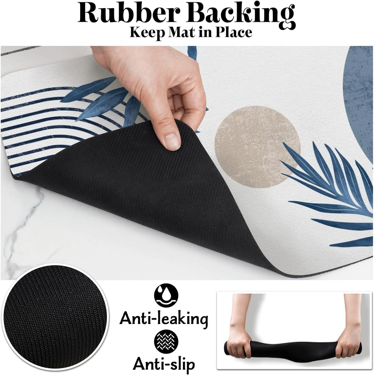 Dog Food Mats for Floors, Absorbent Dog Bowl Mat for Food and Water Dispenser Mat, Quick Dry Cat