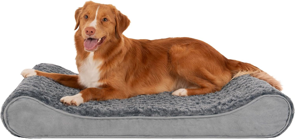 Furhaven Orthopedic Dog Bed for Large/Medium Dogs w/ Removable Washable Cover, For Dogs Up to 38