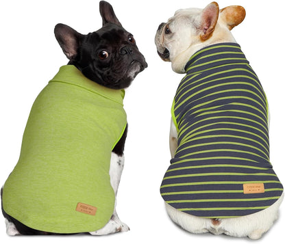 KYEESE 2Pack Dog Sweater Stretchy Dogs Clothes Soft Dachshund Clothes Warm Pet Coats Dog Sweaters