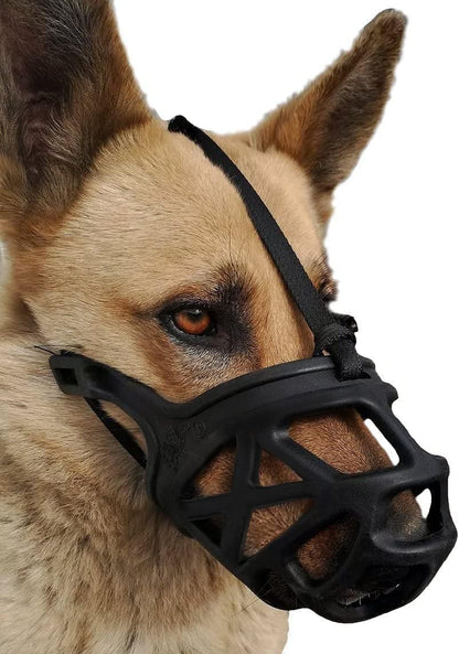 Mayerzon Dog Muzzle, Breathable Basket Muzzles for Small, Medium, Large and X-Large Aggressive Dogs