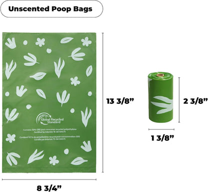 Best Pet Supplies Poop Bags for Dogs, 50% Post-Consumer Recycled Content dog waste bags on rolls