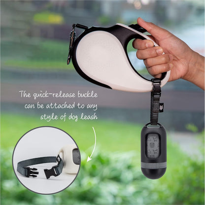 SVD.PET Dog Poop Bag Dispenser, Retractable Waste Bag Fits Any Dog Leash, Leak-Proof Waste Bags