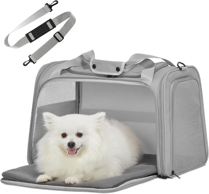 PETSFIT Dog Carrier Cat Carriers for Puppies, Medium Cats up to 25Lbs, Travel Soft Sided Pet