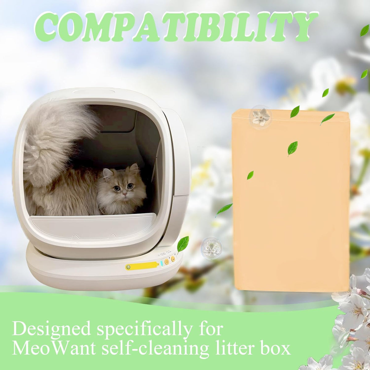 NewKe 10 Pack Pet Odor Eliminator for Meowant Self-Cleaning Cat Litter Box, Cat Litter Deodorizer