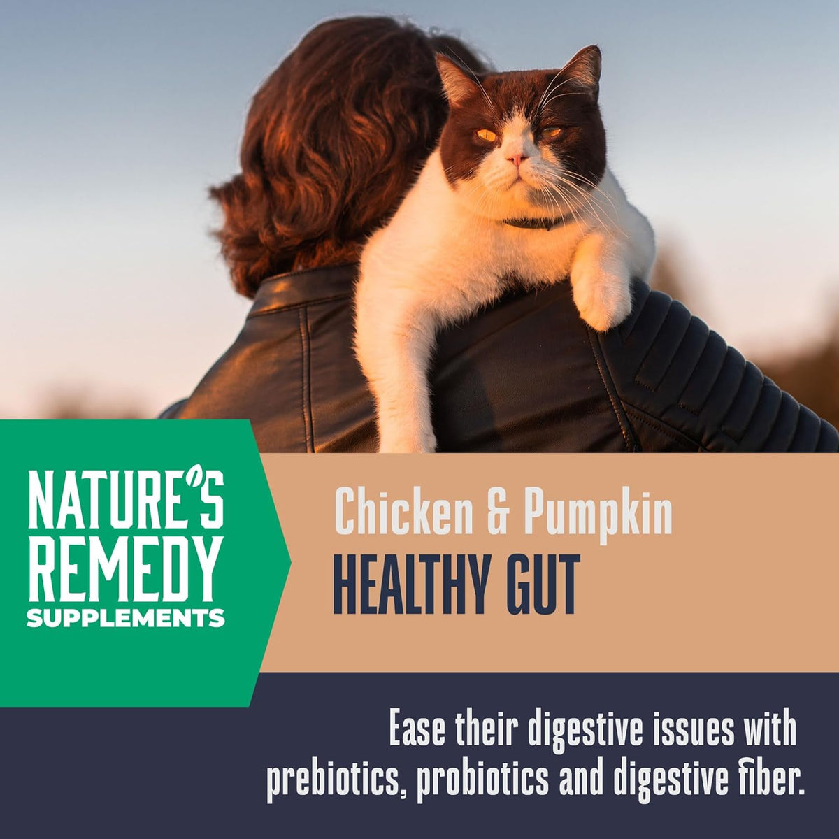Whole Life Pet Healthy Gut Daily Cat Supplements, Cat Probiotics for Constipation Relief, Anti
