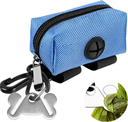 Dog Waste Bag Dispenser Pet Poop Bags Holder for Doggie Waste Bags Dispensers Soft Fabric Zipper