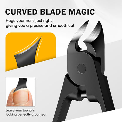 BEZOX Thick Toe Nail Clippers - Comfortable Rebound Thick Spring Toenails Clipper for Thick Nails