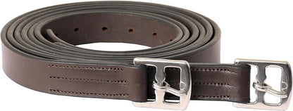 Exion Pre-Stretched Leather Stirrup Leathers for English Saddles | Premium Vegetable-Tanned