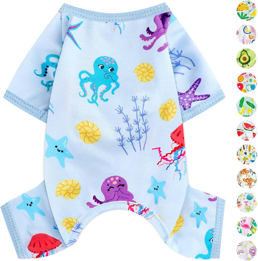 Dog Pajamas Pjs Summer Dog Clothes for Small Dogs Girl - Boy - Small Size Dogs, Soft Stretchy Puppy