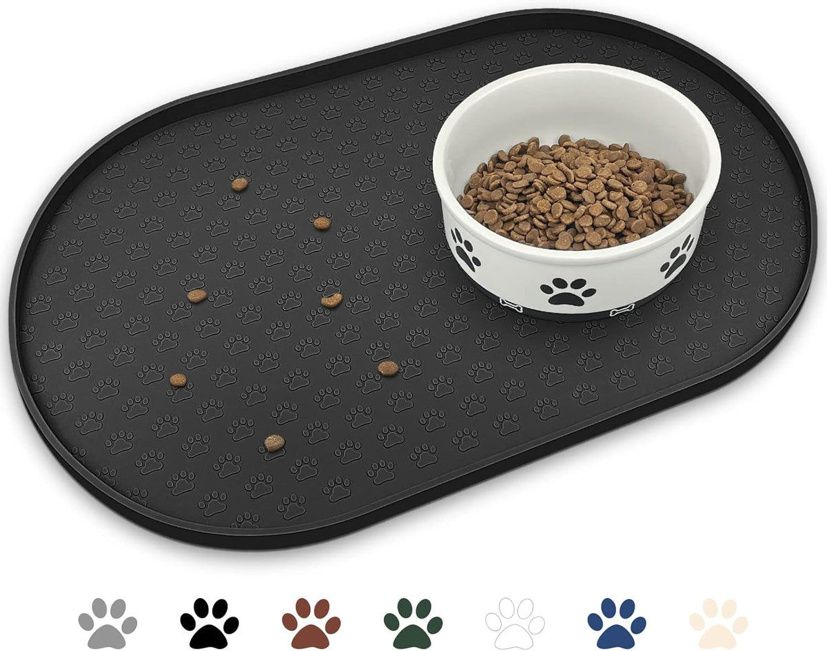 KPWACD Pet Feeding Mat for Dogs and Cats, Silicone Dog Placemat Non-Slip Waterproof Bowl Mats