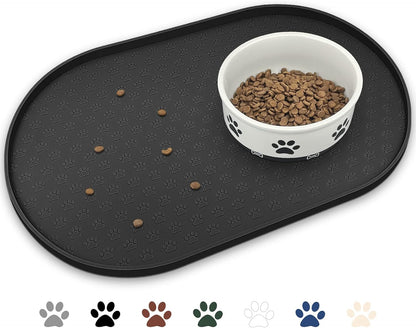 KPWACD Pet Feeding Mat for Dogs and Cats, Silicone Dog Placemat Non-Slip Waterproof Bowl Mats