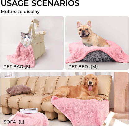 Luciphia 1 Pack 3 Calming Dog Blanket Fluffy Premium Fleece Pet Blankets Soft Sherpa Throw for Dogs