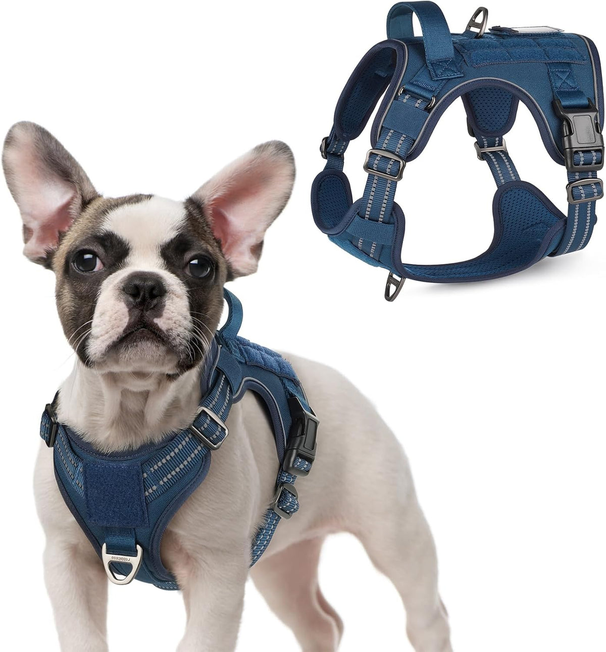 rabbitgoo Tactical Dog Harness for Small Dogs, No Pull Military Service Vest with Handle & Molle