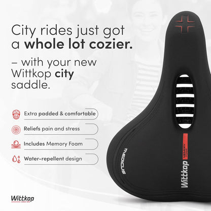 Wittkop Bike Seat I Bicycle Seat for Men and Women, Waterproof Bike Saddle with Innovative