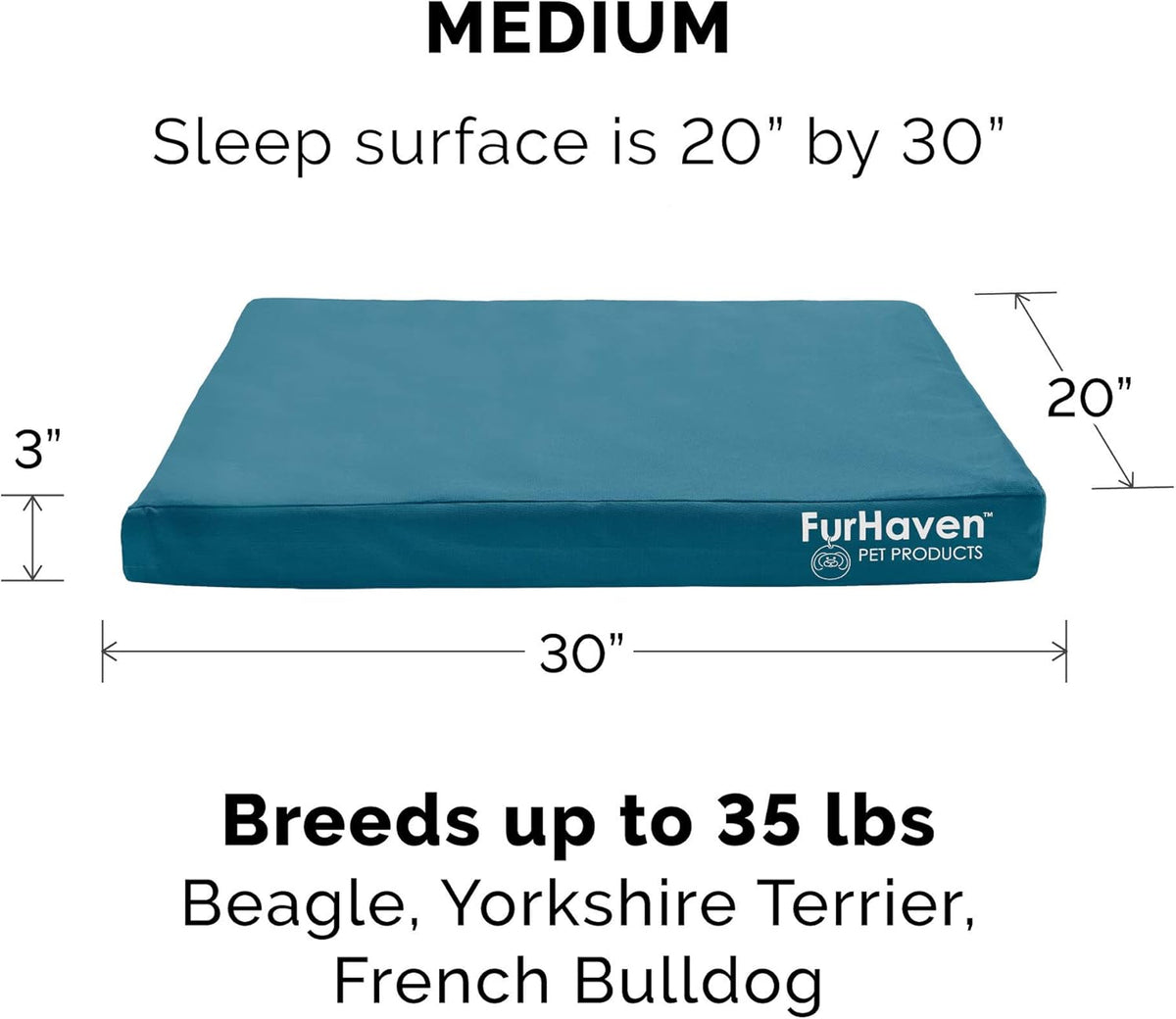 Furhaven Water-Resistant Cooling Gel Dog Bed for Medium/Small Dogs w/ Removable Washable Cover, For