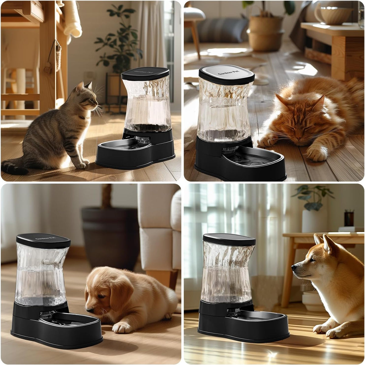 Gardner Pet Automatic Dog Water Dispenser Gravity Stainless Steel Water Waterer Feeder, 100%