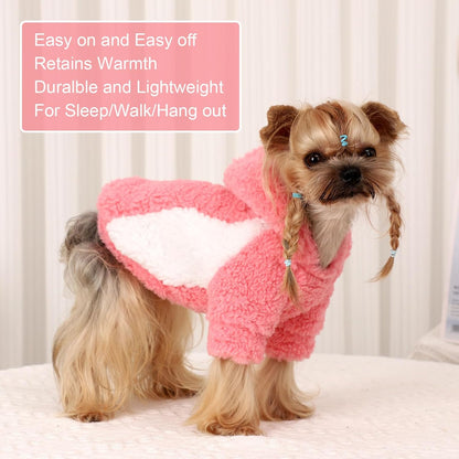 YIKEYO Dog Hoodie Pet Clothes Sweater with Hat Soft and Warm Cold Weather for Small Patchwork