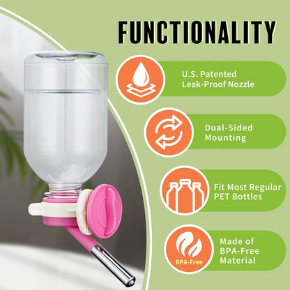 Choco Nose Patented No-Drip Water Bottle/Feeder for Guinea Pigs/Hamsters/Bunnies/Ferrets/Other