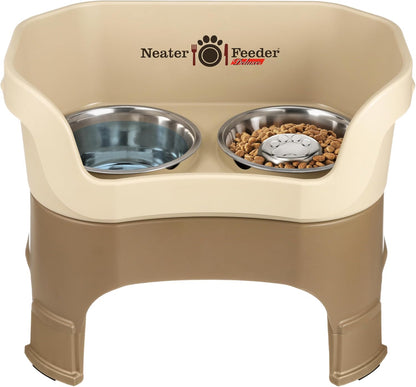 Neater Feeder Deluxe Mess Proof Dog Bowls Elevated for Large Breeds – Made in USA – No Spill Raised