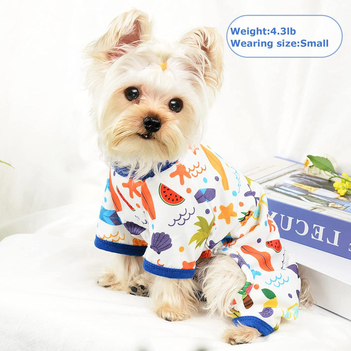 Dog Pajamas Pjs Spring Summer Dog Clothes for Small Dogs Girl - Boy - Medium Size Dogs, Soft