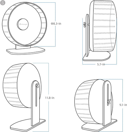 Niteangel Super-Silent Hamster Exercise Wheels: - Quiet Spinner Hamster Running Wheels with