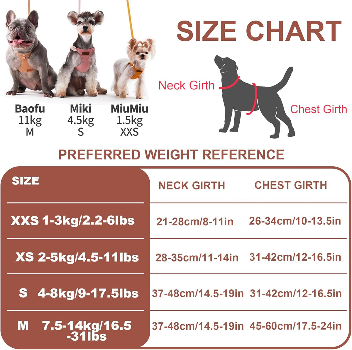 Puppytie No Pull Dog Harness with Multifunction Dog Leash,Soft Adjustable No Choke Escape Proof Pet
