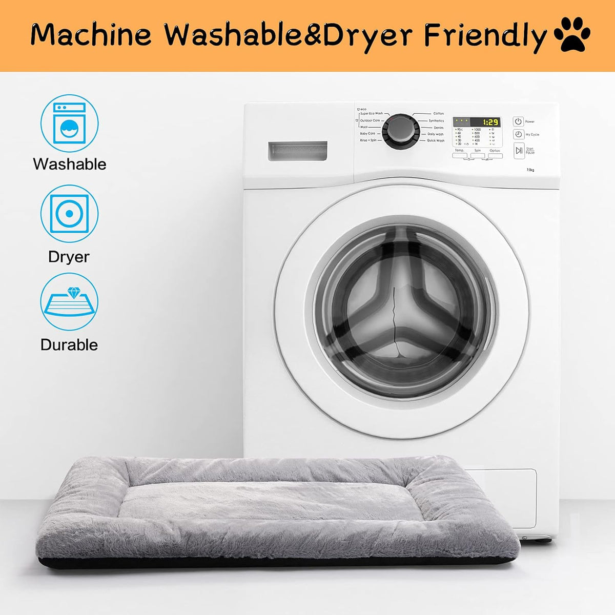 VERZEY Crate Pad for Large Dogs Fit Metal,Ultra Soft Bed Washable & Anti-Slip Kennel Pad for Dogs