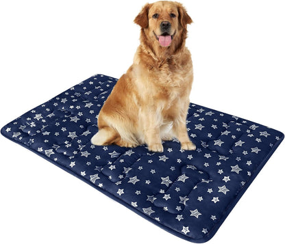 Dog Crate Mat (42" X 28"), Soft Dog Bed Mat with Cute Prints, Personalized Crate Pad, Anti-Slip