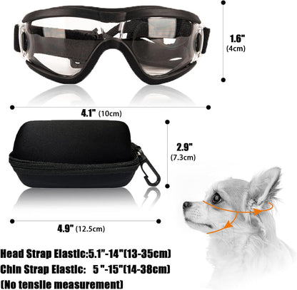 Dog Goggles Small Breed Dog Sunglasses with Adjustable for UV Protection Eyewear Doggy Doggie Puppy