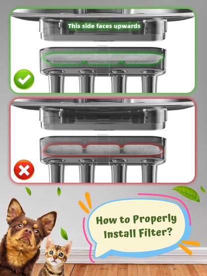 Dog Water Fountain for Large Dogs, 9L/2.4Gal Stainless Steel Dog Fountain with Visible Window &