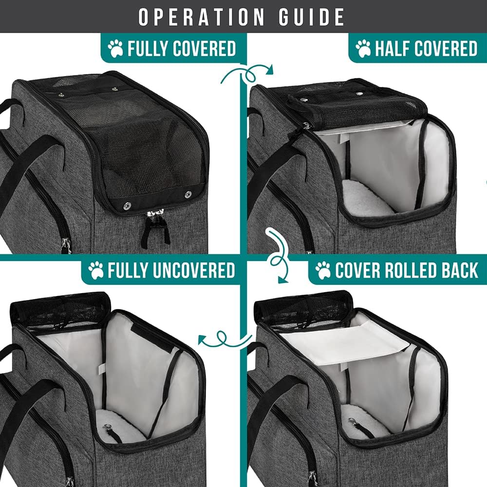 PetAmi Small Dog Purse Carrier, Soft-Sided Pet Carrier Bag with Pockets, Portable Puppy Cat Travel