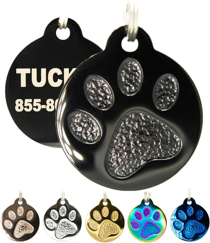 Engraved Pet Tag for Dogs and Cats - Personalized Front & Back up to 4 Lines of Text Custom