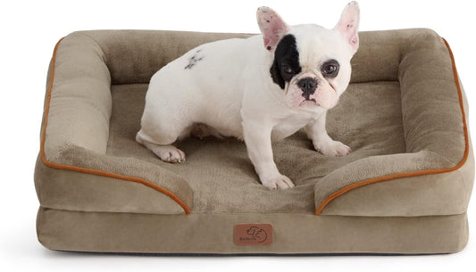 Bedsure Orthopedic Dog Bed Medium Size Dogs - Washable Medium Dog Cat Bed Waterproof, Comfort Pet